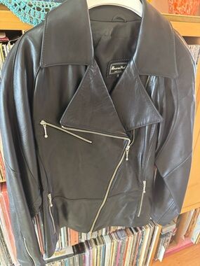 PRICE DROP: ALMARO MODA’S RICH , LINED, FITTED BLACK LAMBSKIN LEATHER Moto JKT,8